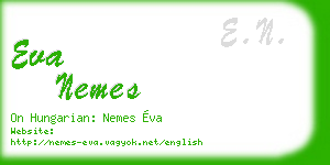 eva nemes business card